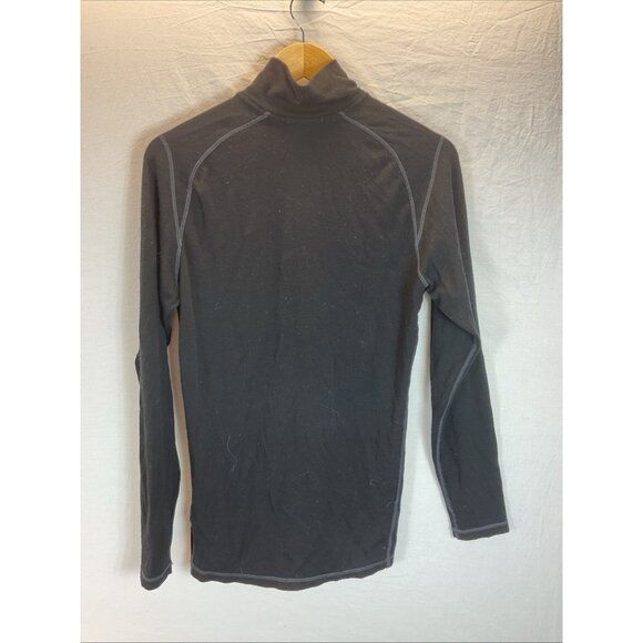 Smartwool‎ Pullover Mens Medium Black Wool 1/4 Zip Base Layer Hiking - Picture 2 of 10